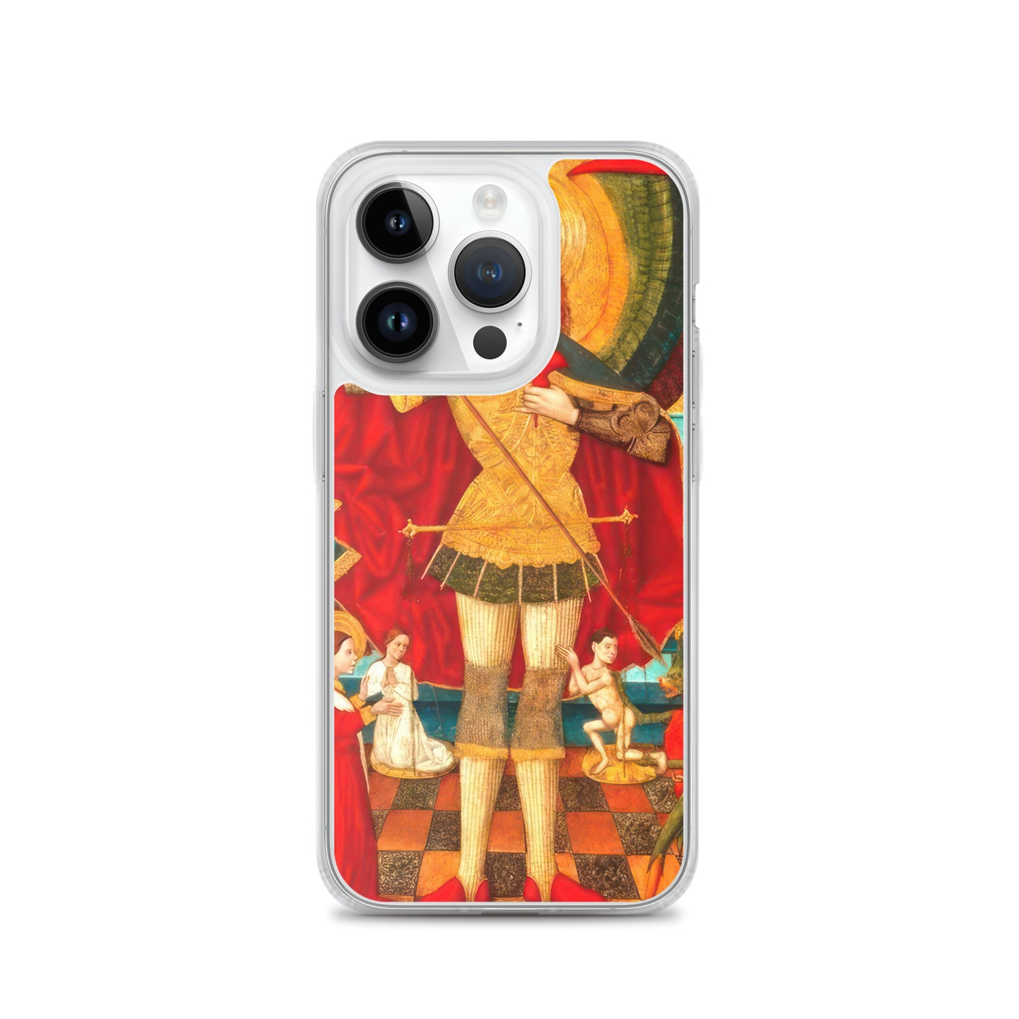 Saint Michael Weighing Souls by Juan de la Abadía [Clear Case for iPhone]