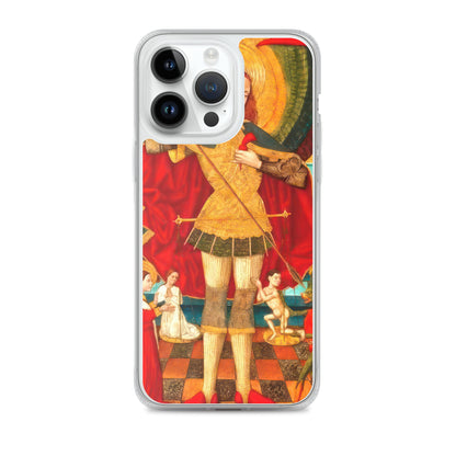 Saint Michael Weighing Souls by Juan de la Abadía [Clear Case for iPhone]