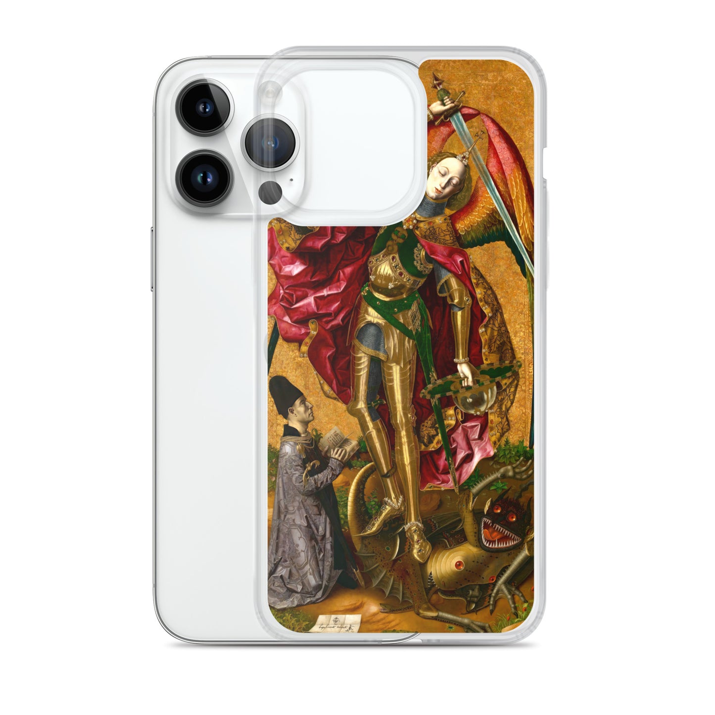 Saint Michael Triumphs over the Devil by Bartolome Bermejo [Clear Case for iPhone]