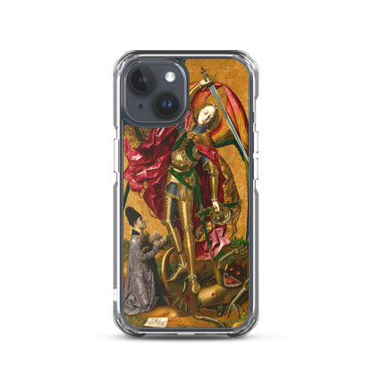 Saint Michael Triumphs over the Devil by Bartolome Bermejo [Clear Case for iPhone]