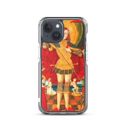 Saint Michael Weighing Souls by Juan de la Abadía [Clear Case for iPhone]