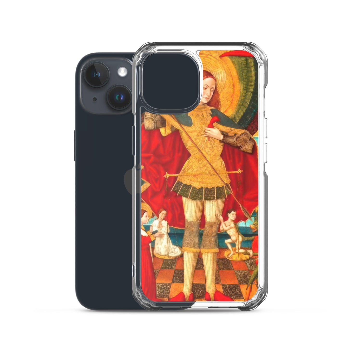 Saint Michael Weighing Souls by Juan de la Abadía [Clear Case for iPhone]