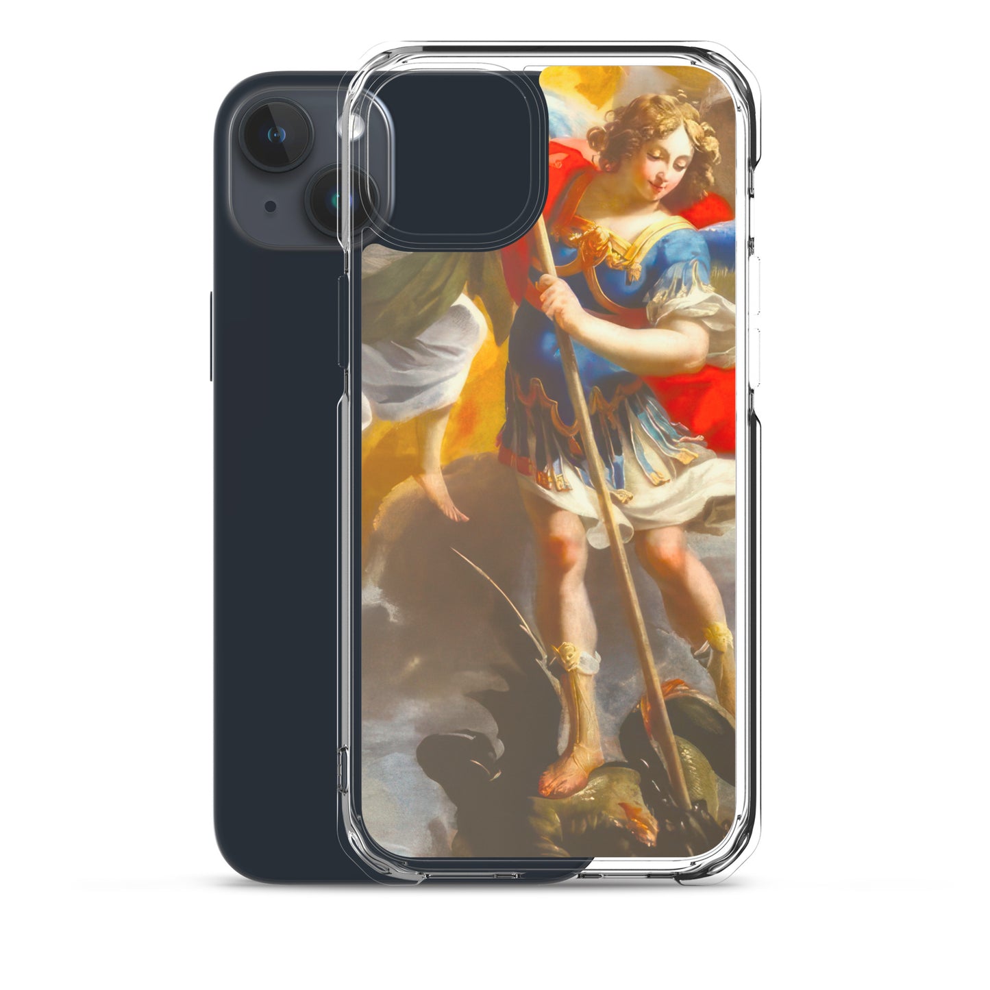 The Archangel Michael Slaying The Dragon By Simon Vouet [Clear Case for iPhone]