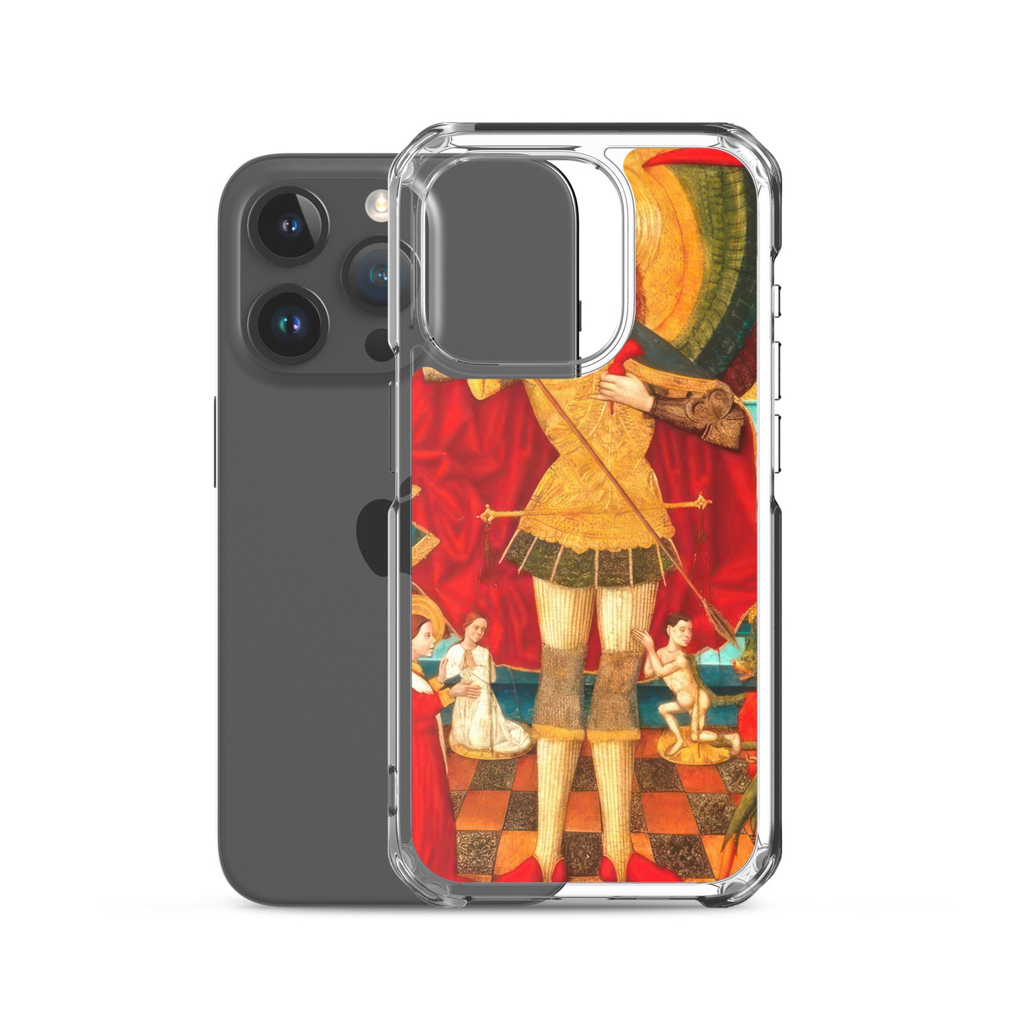 Saint Michael Weighing Souls by Juan de la Abadía [Clear Case for iPhone]