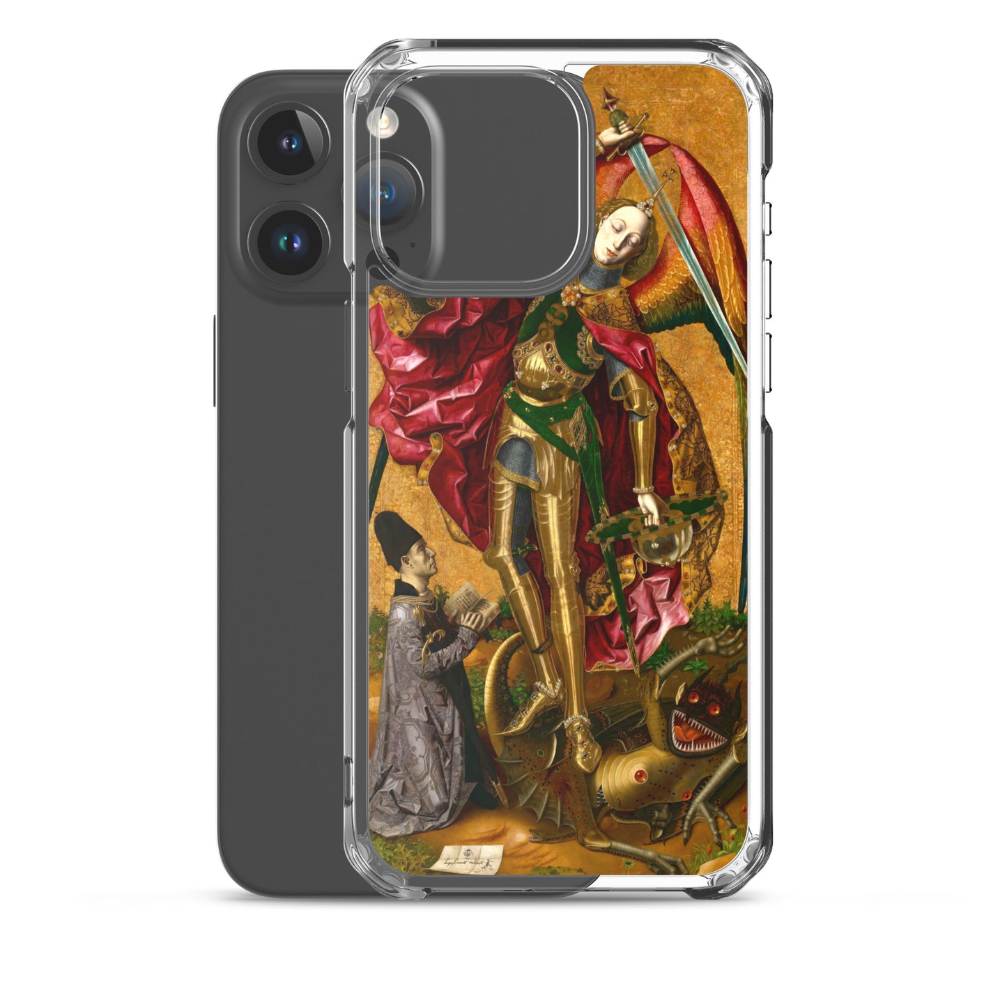 Saint Michael Triumphs over the Devil by Bartolome Bermejo [Clear Case for iPhone]