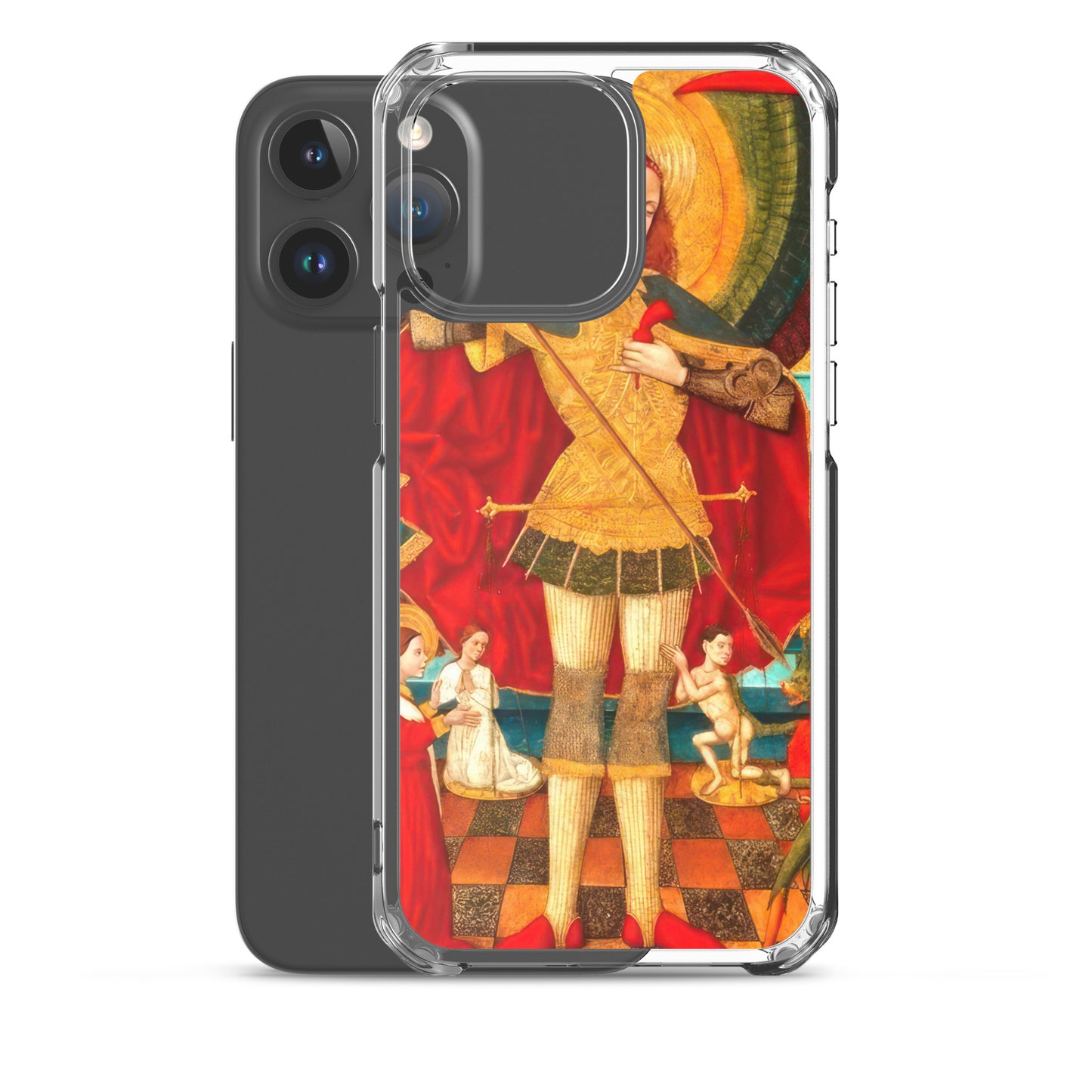 Saint Michael Weighing Souls by Juan de la Abadía [Clear Case for iPhone]