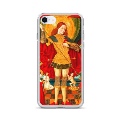 Saint Michael Weighing Souls by Juan de la Abadía [Clear Case for iPhone]