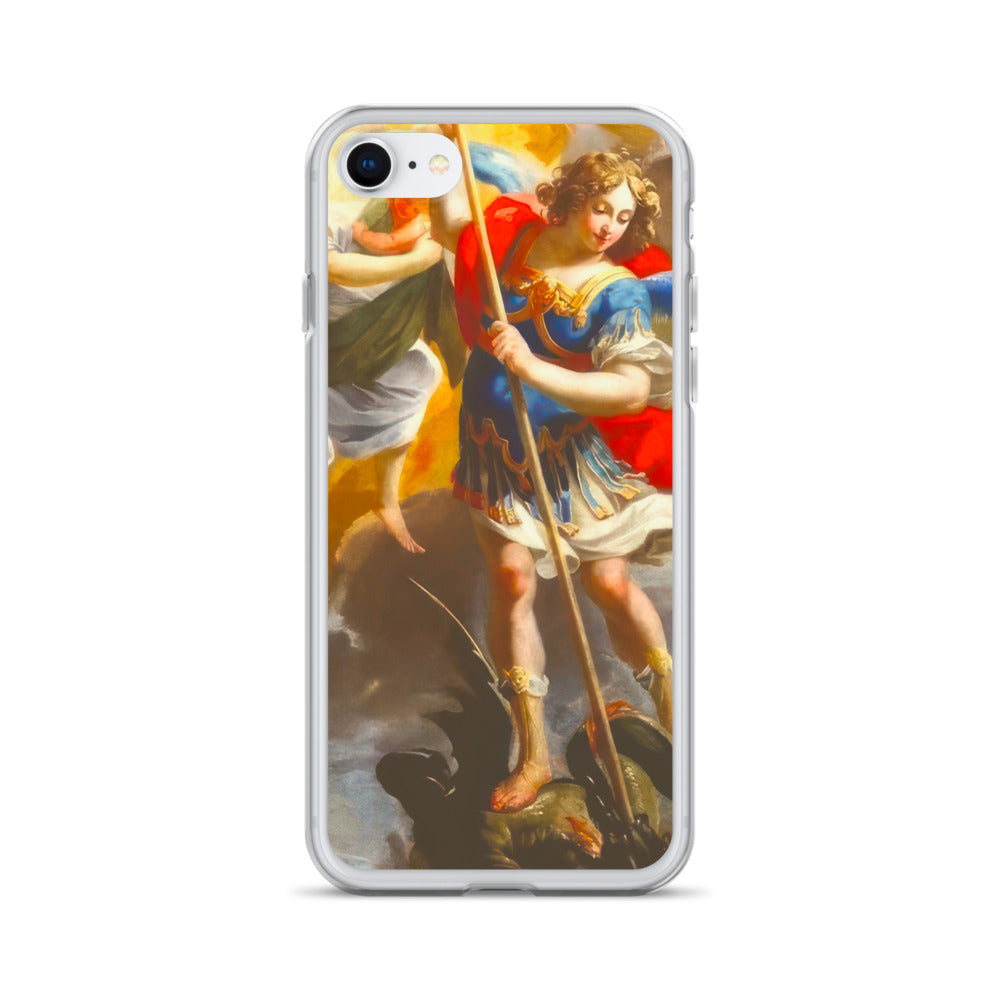 The Archangel Michael Slaying The Dragon By Simon Vouet [Clear Case for iPhone]