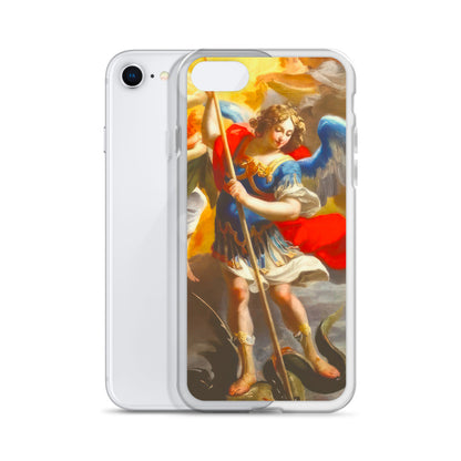 The Archangel Michael Slaying The Dragon By Simon Vouet [Clear Case for iPhone]