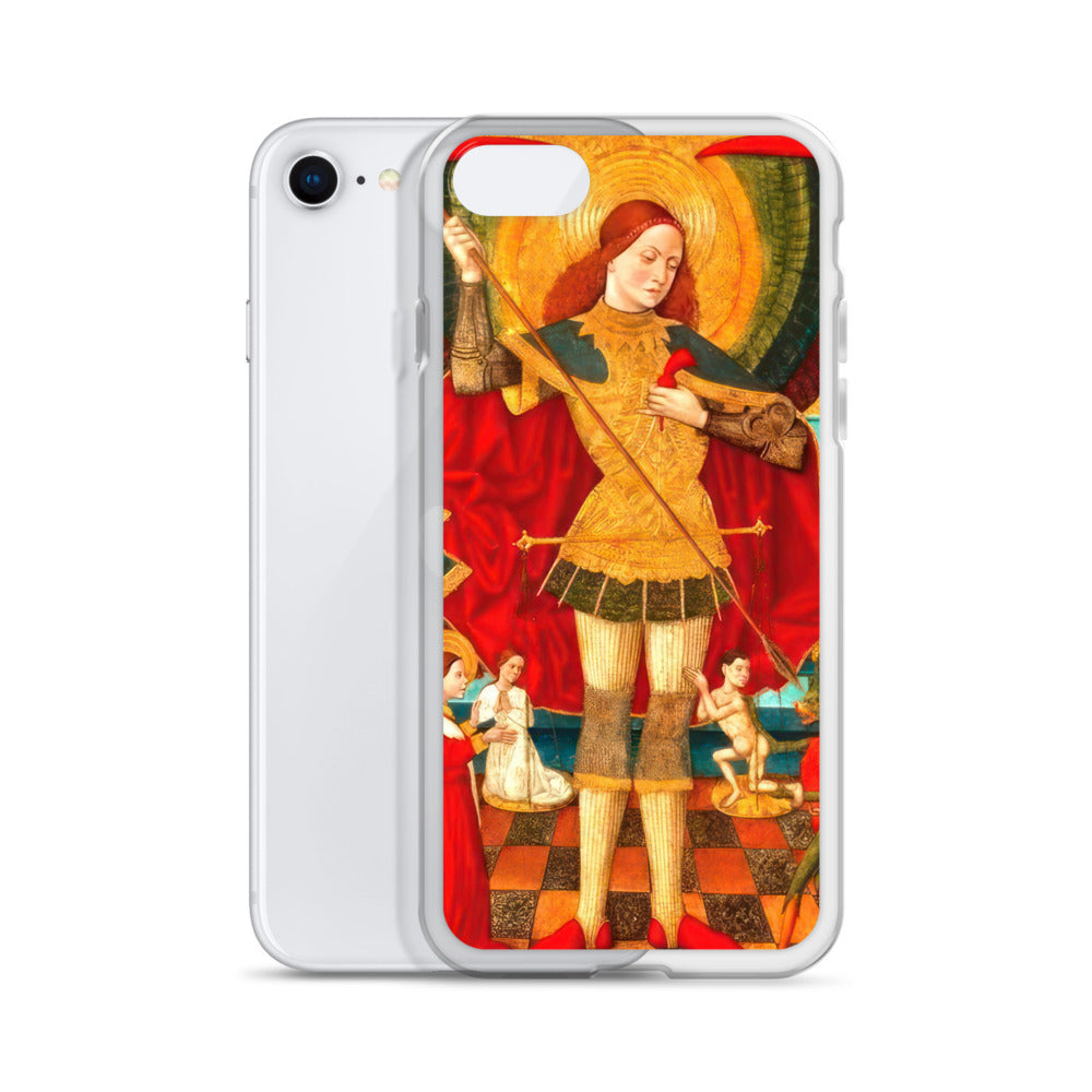 Saint Michael Weighing Souls by Juan de la Abadía [Clear Case for iPhone]