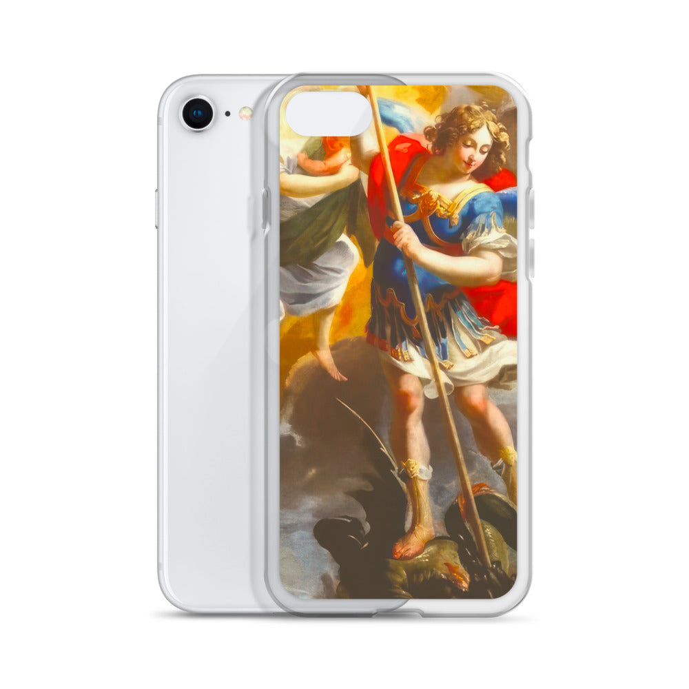 The Archangel Michael Slaying The Dragon By Simon Vouet [Clear Case for iPhone]