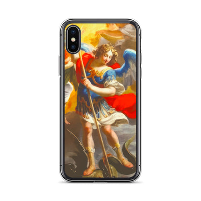 The Archangel Michael Slaying The Dragon By Simon Vouet [Clear Case for iPhone]