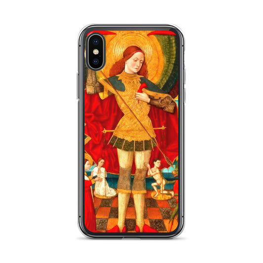 Saint Michael Weighing Souls by Juan de la Abadía [Clear Case for iPhone]