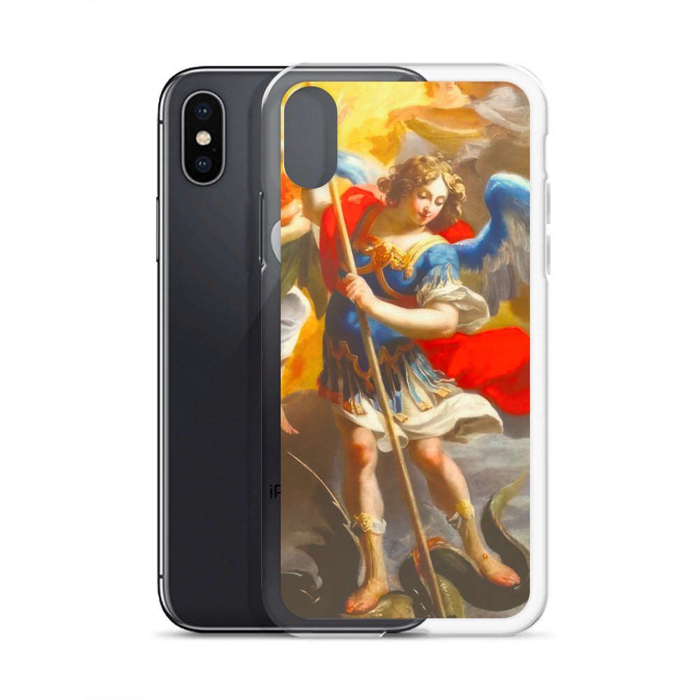 The Archangel Michael Slaying The Dragon By Simon Vouet [Clear Case for iPhone]