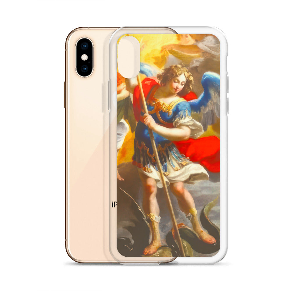 The Archangel Michael Slaying The Dragon By Simon Vouet [Clear Case for iPhone]