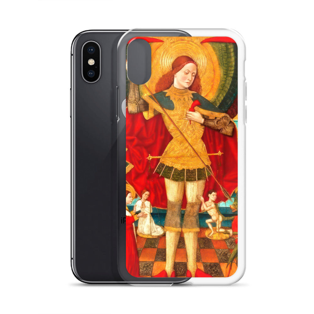 Saint Michael Weighing Souls by Juan de la Abadía [Clear Case for iPhone]