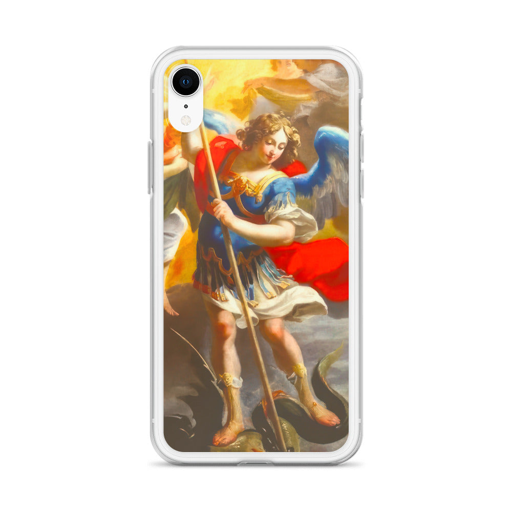 The Archangel Michael Slaying The Dragon By Simon Vouet [Clear Case for iPhone]