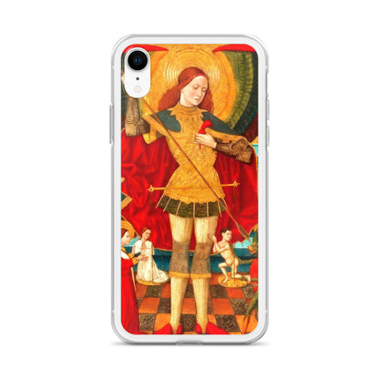 Saint Michael Weighing Souls by Juan de la Abadía [Clear Case for iPhone]