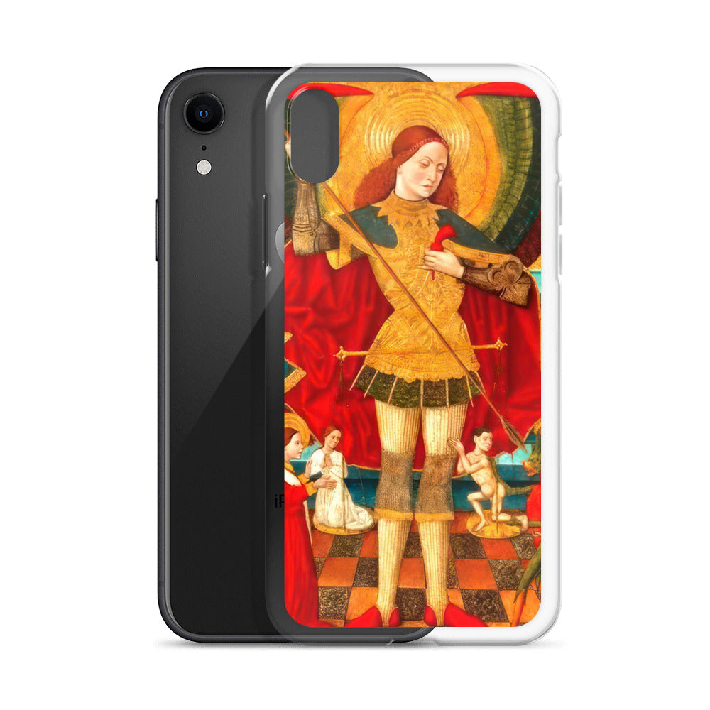 Saint Michael Weighing Souls by Juan de la Abadía [Clear Case for iPhone]