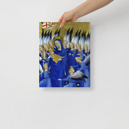 Virgin and Child with Angels by Wilton Diptych [Poster]