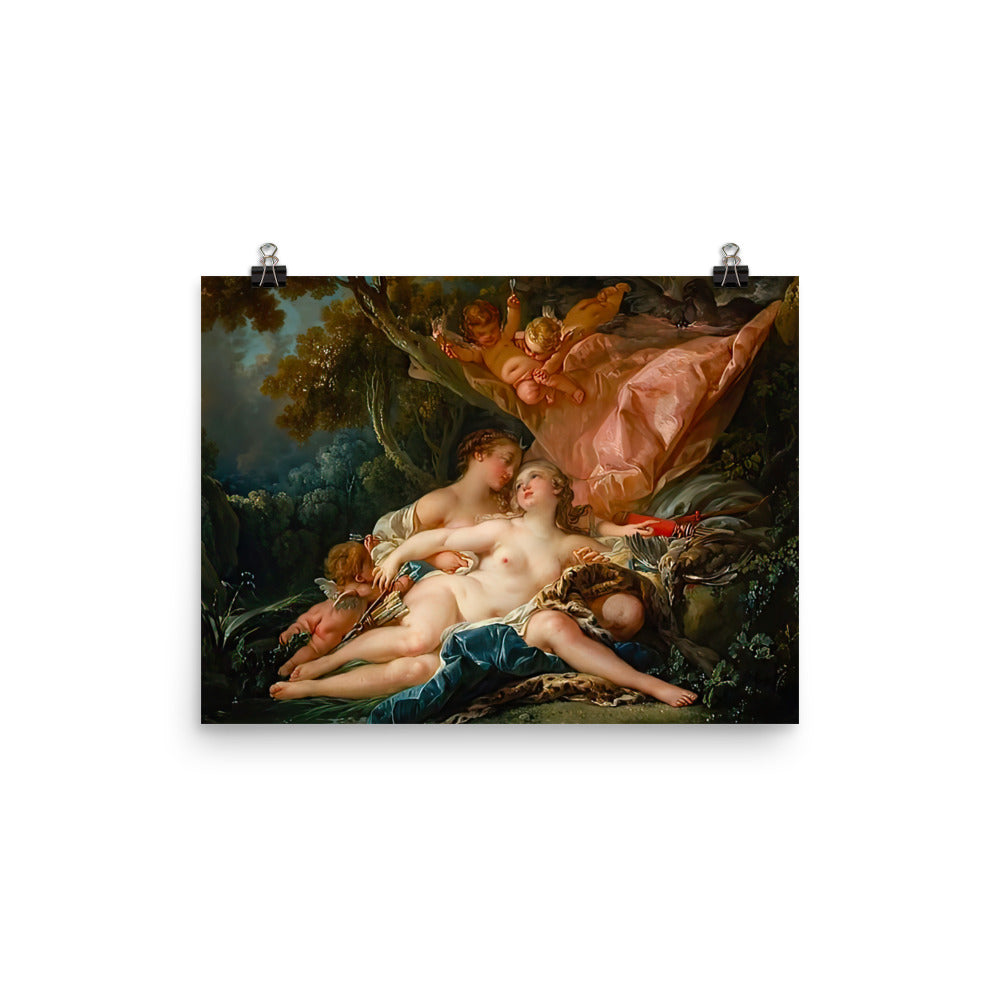 Jupiter in the Guise of Diana, and the Nymph Callisto by Francois Boucher[ Poster]