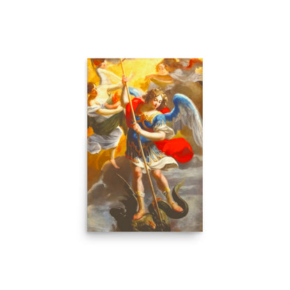 The Archangel Michael Slaying The Dragon By Simon Vouet [Poster]