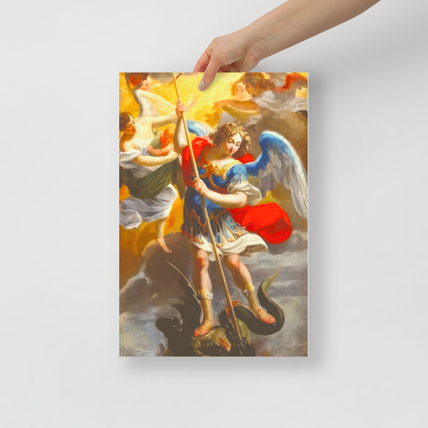 The Archangel Michael Slaying The Dragon By Simon Vouet [Poster]