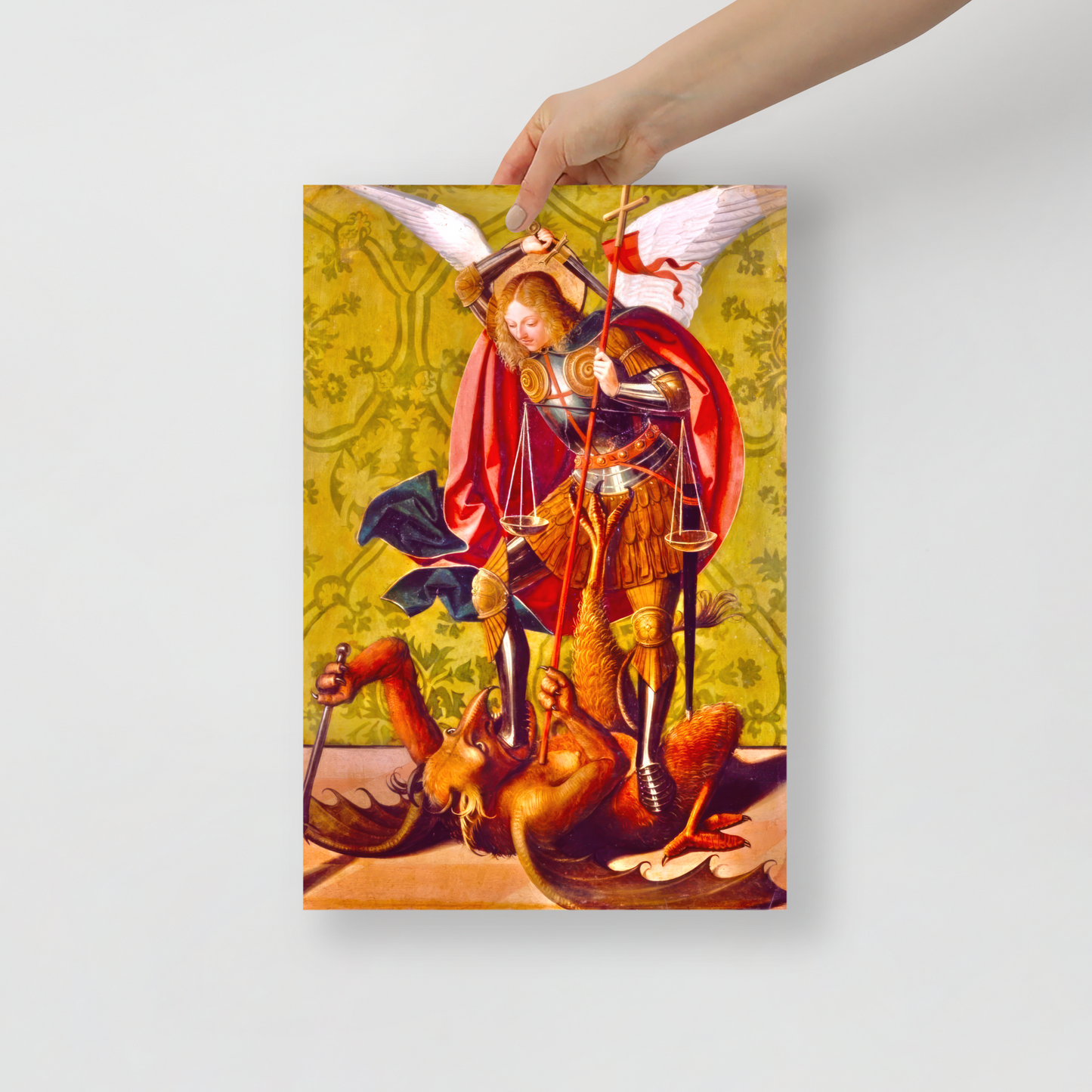 St. Michael Killing the Dragon by Josse Lieferinxe [Poster]