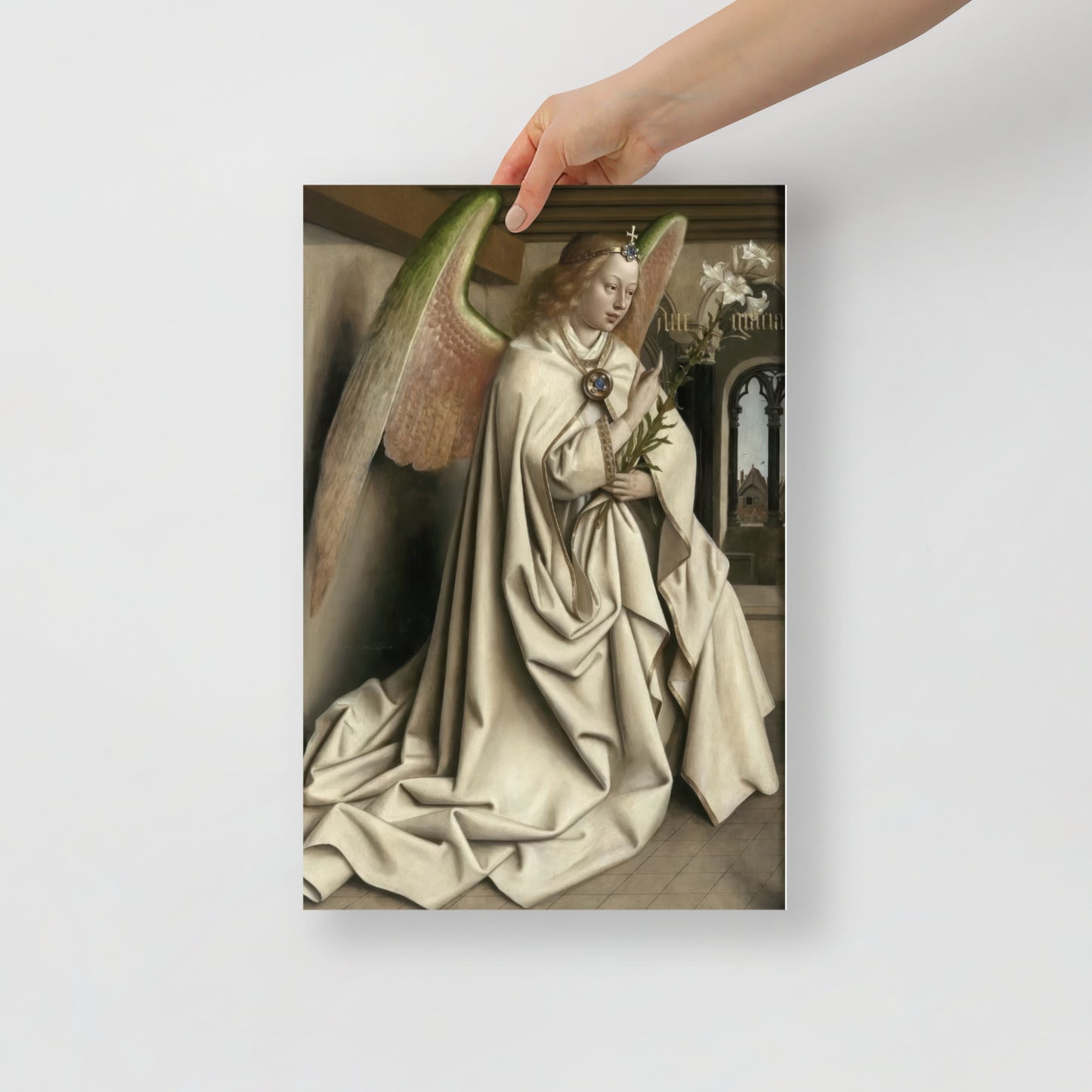 Archangel Gabriel passes the Message to Maria by Jan Van Eyck [Poster]