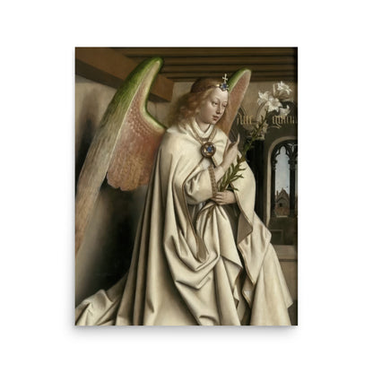 Archangel Gabriel passes the Message to Maria by Jan Van Eyck [Poster]