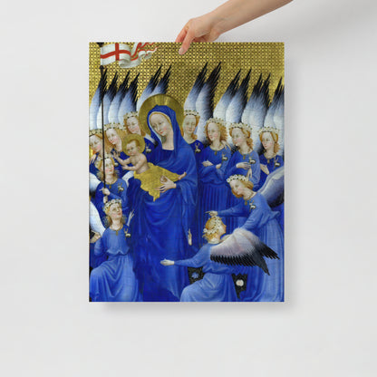 Virgin and Child with Angels by Wilton Diptych [Poster]