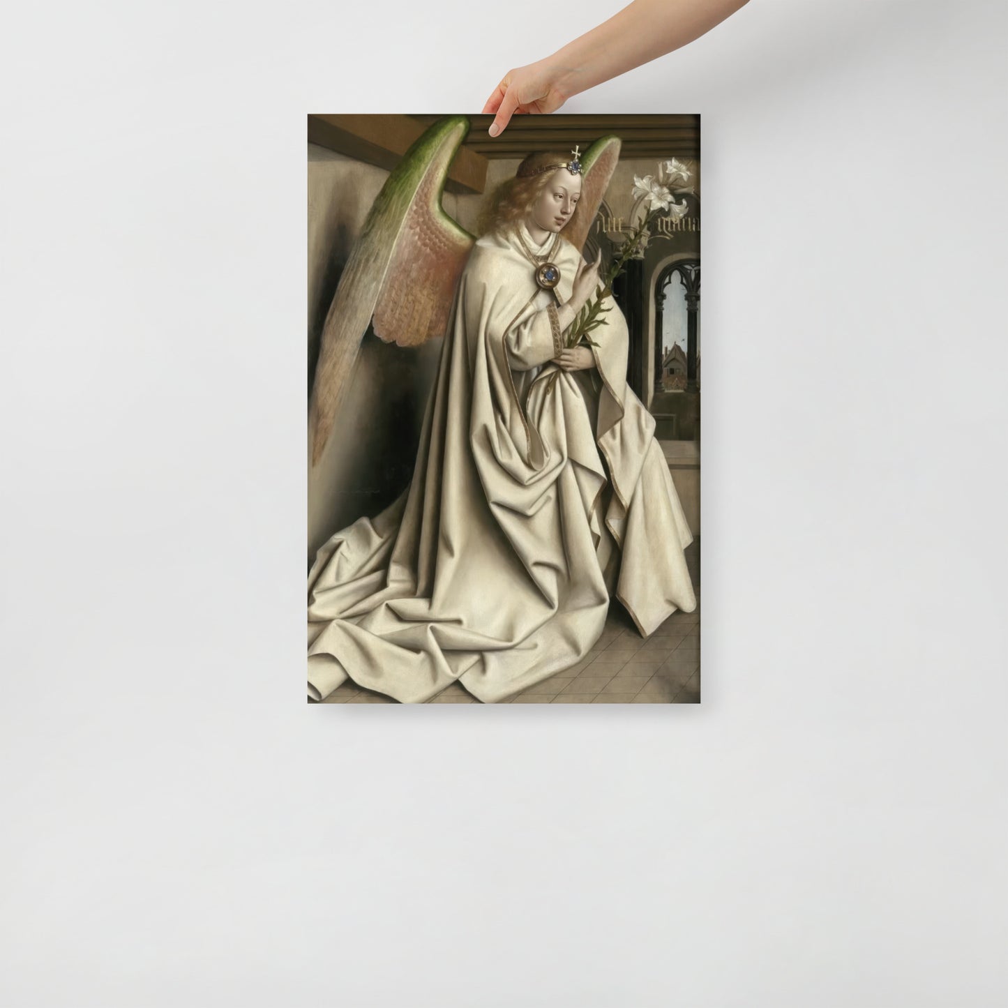 Archangel Gabriel passes the Message to Maria by Jan Van Eyck [Poster]