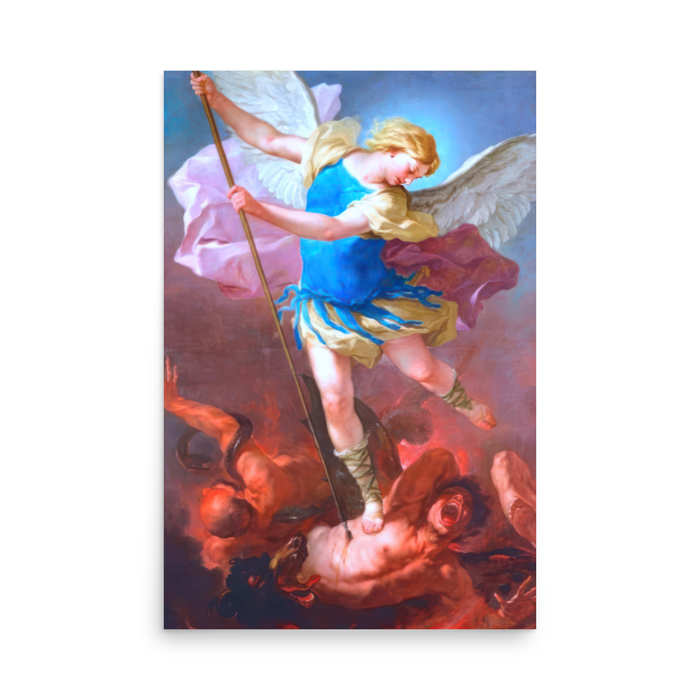 St. Michael by Artist Luca Giordano [Poster]