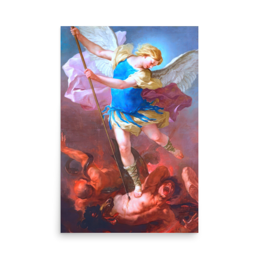 St. Michael by Artist Luca Giordano [Poster]