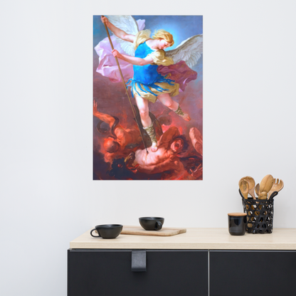 St. Michael by Artist Luca Giordano [Poster]