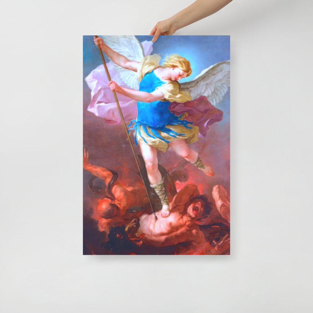 St. Michael by Artist Luca Giordano [Poster]