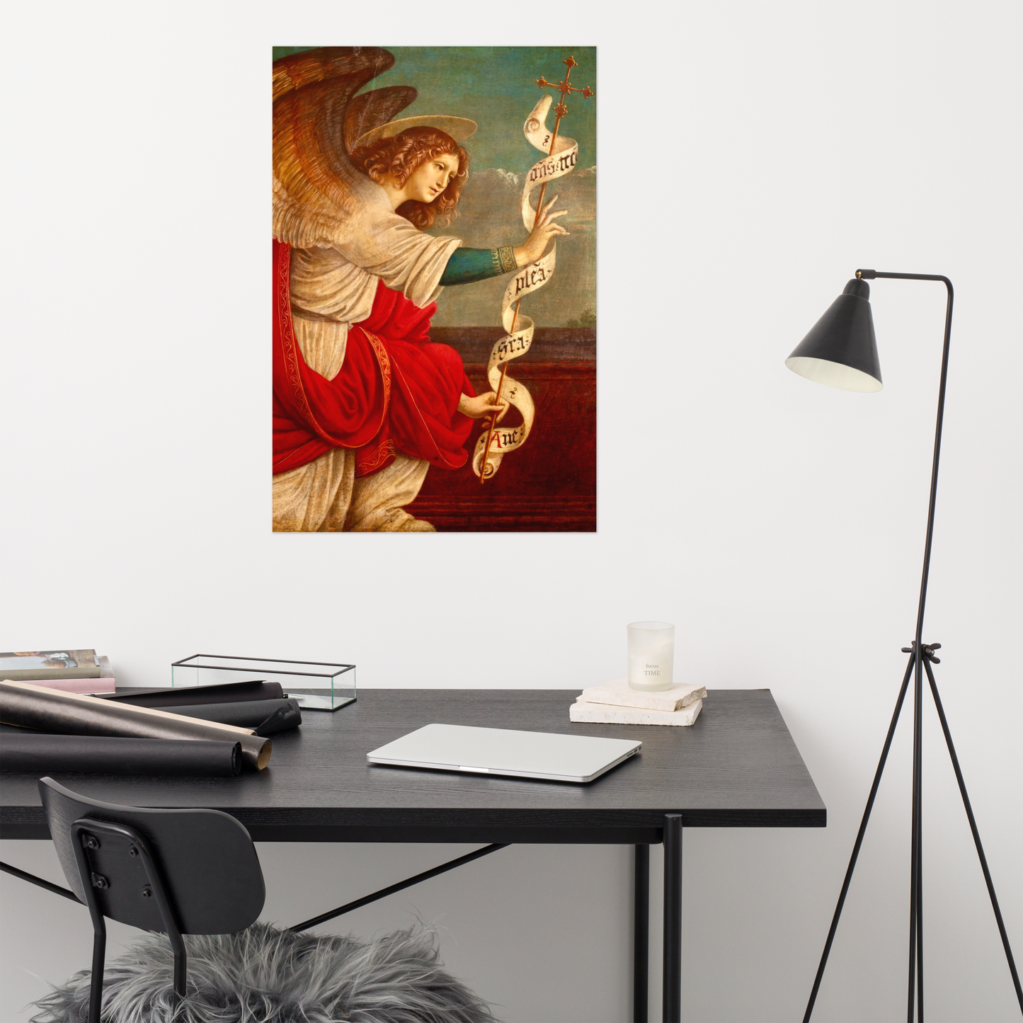 The Annunciation with The Angel Gabriel by Gaudenzio Ferrari [Poster]