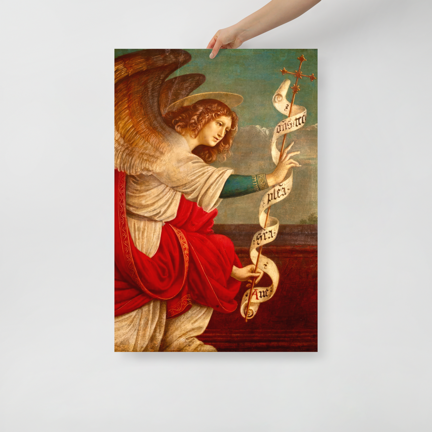 The Annunciation with The Angel Gabriel by Gaudenzio Ferrari [Poster]