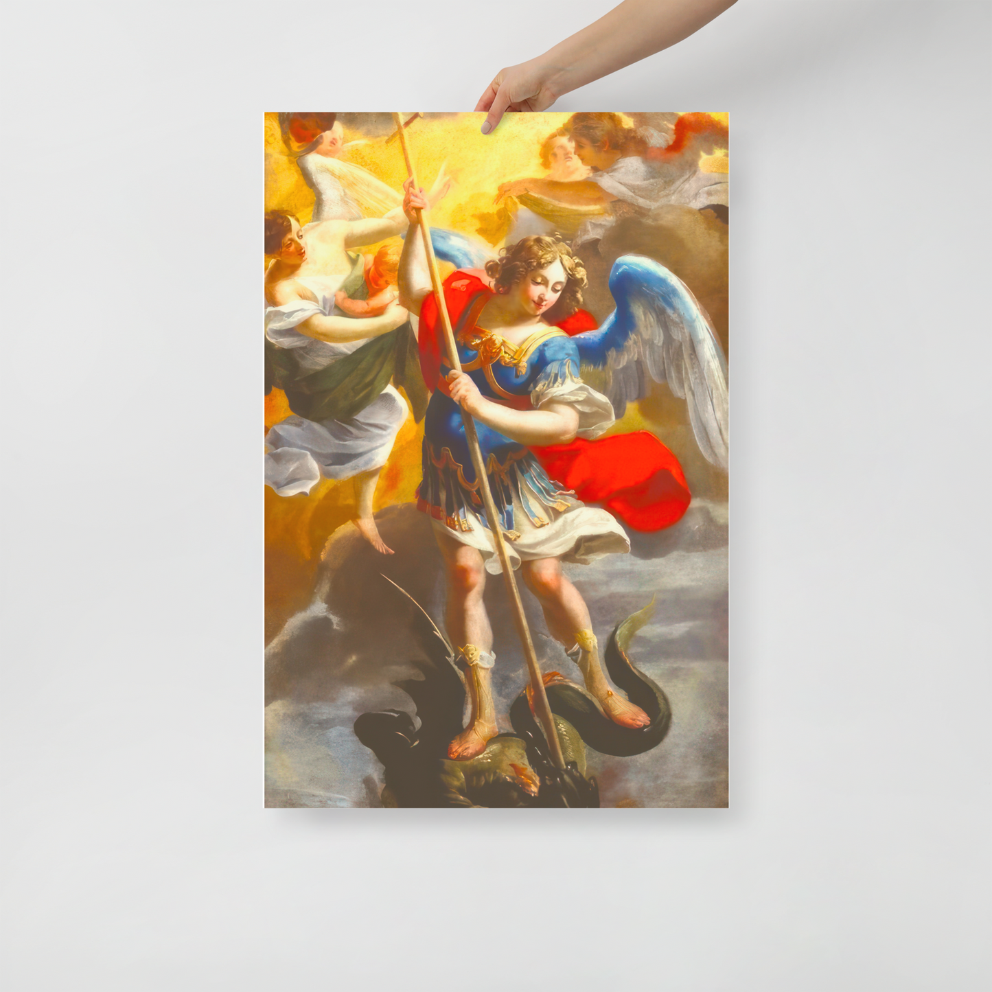 The Archangel Michael Slaying The Dragon By Simon Vouet [Poster]