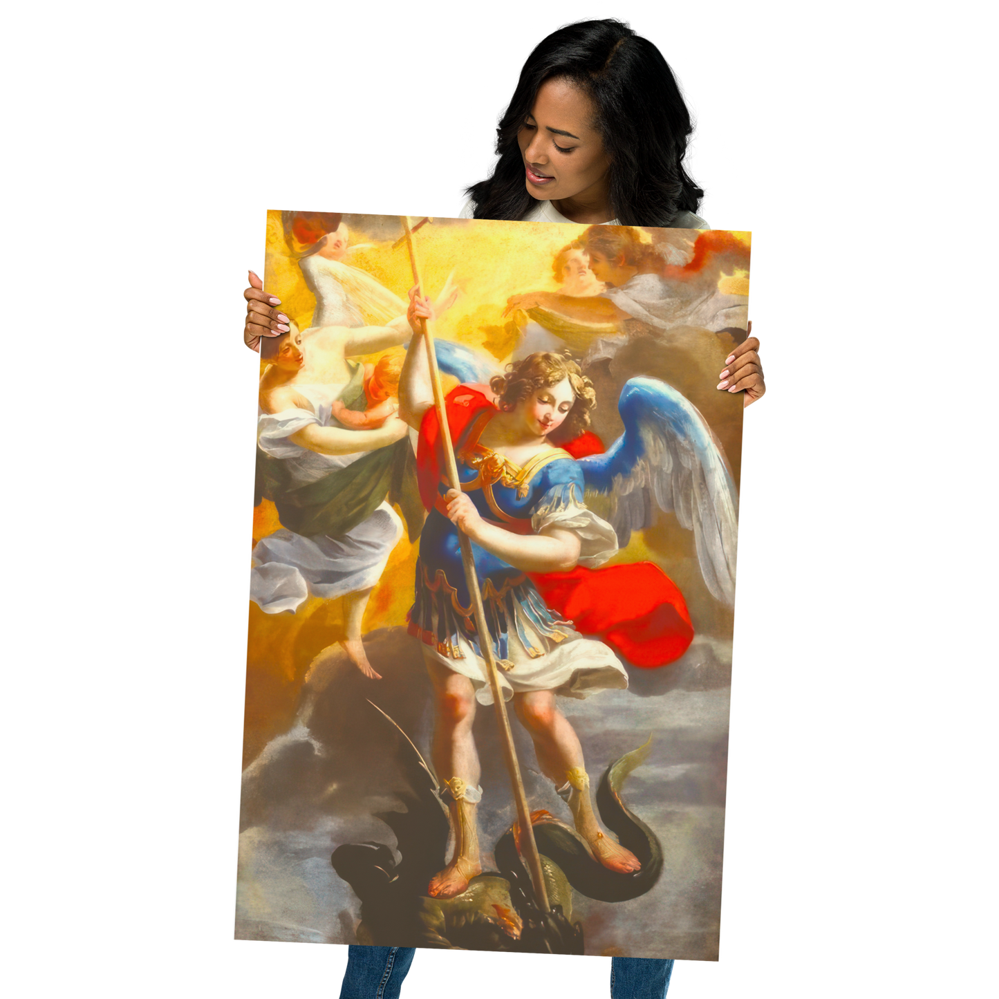 The Archangel Michael Slaying The Dragon By Simon Vouet [Poster]