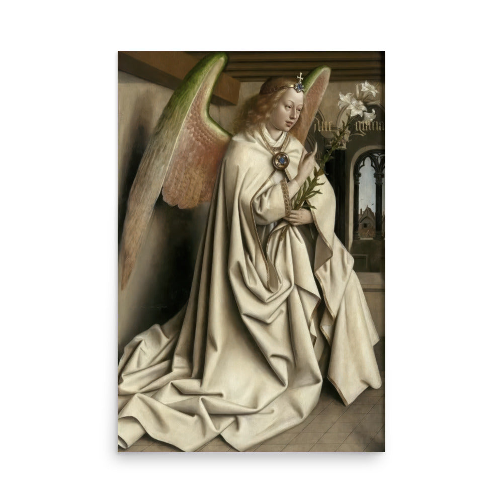 Archangel Gabriel passes the Message to Maria by Jan Van Eyck [Poster]