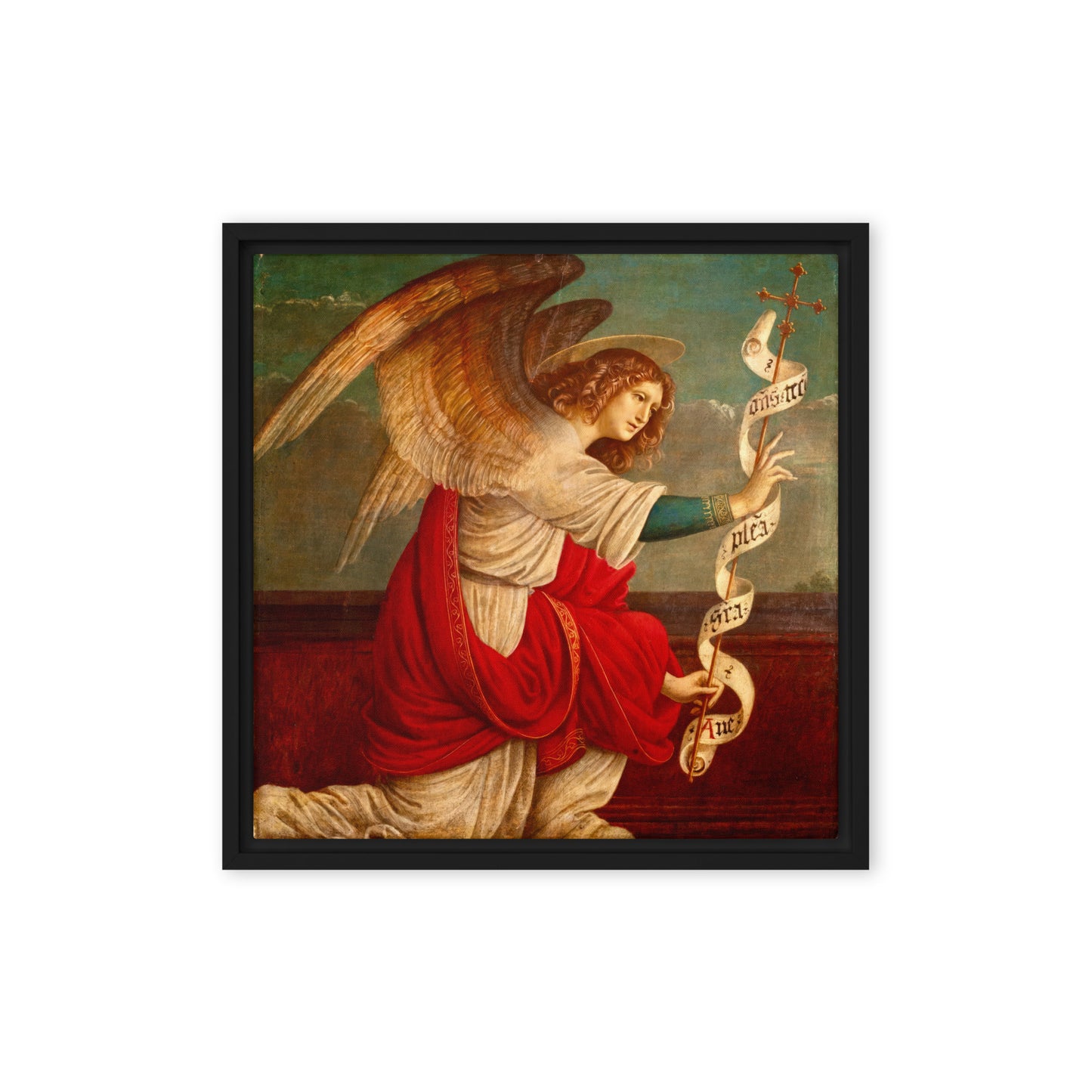 The Annunciation with The Angel Gabriel by Gaudenzio Ferrari [Framed canvas]