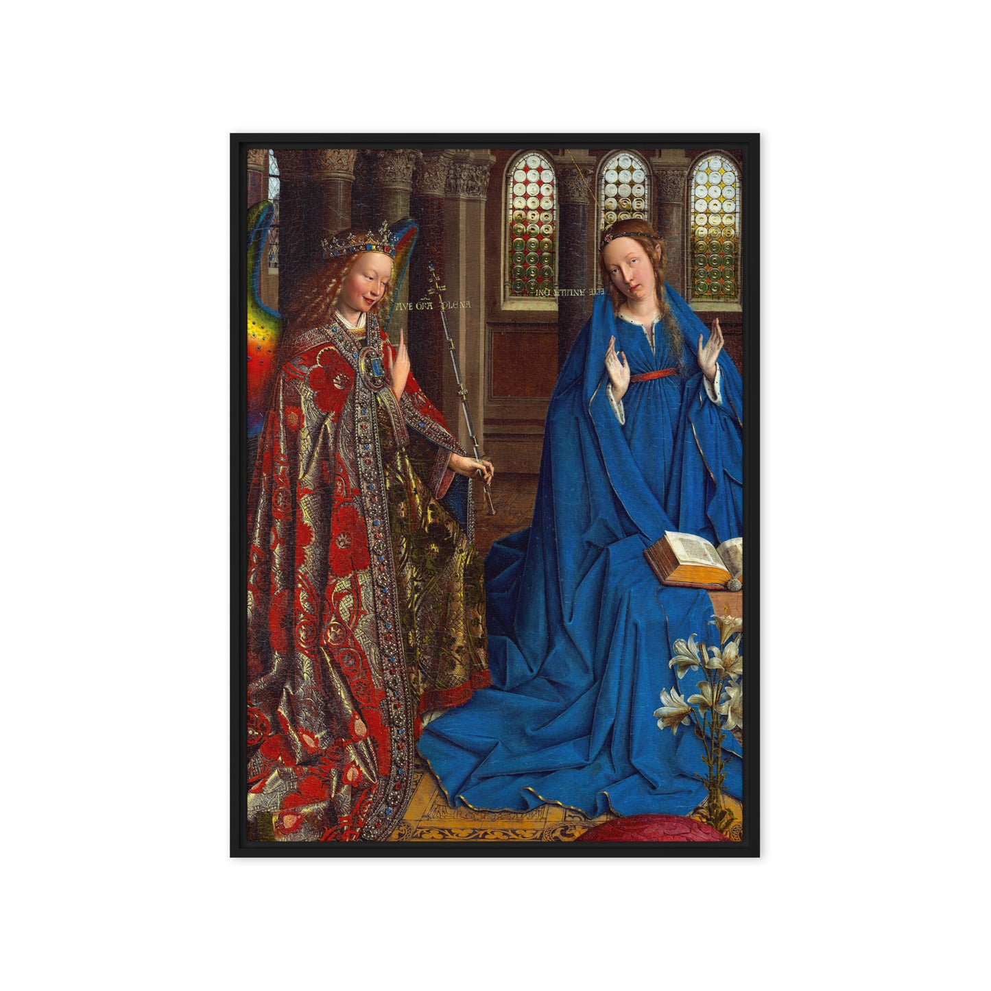 Annunciation by Jan van Eyck [Framed canvas]