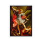 The Archangel Michael defeating Satan by Guido Reni [Framed canvas]