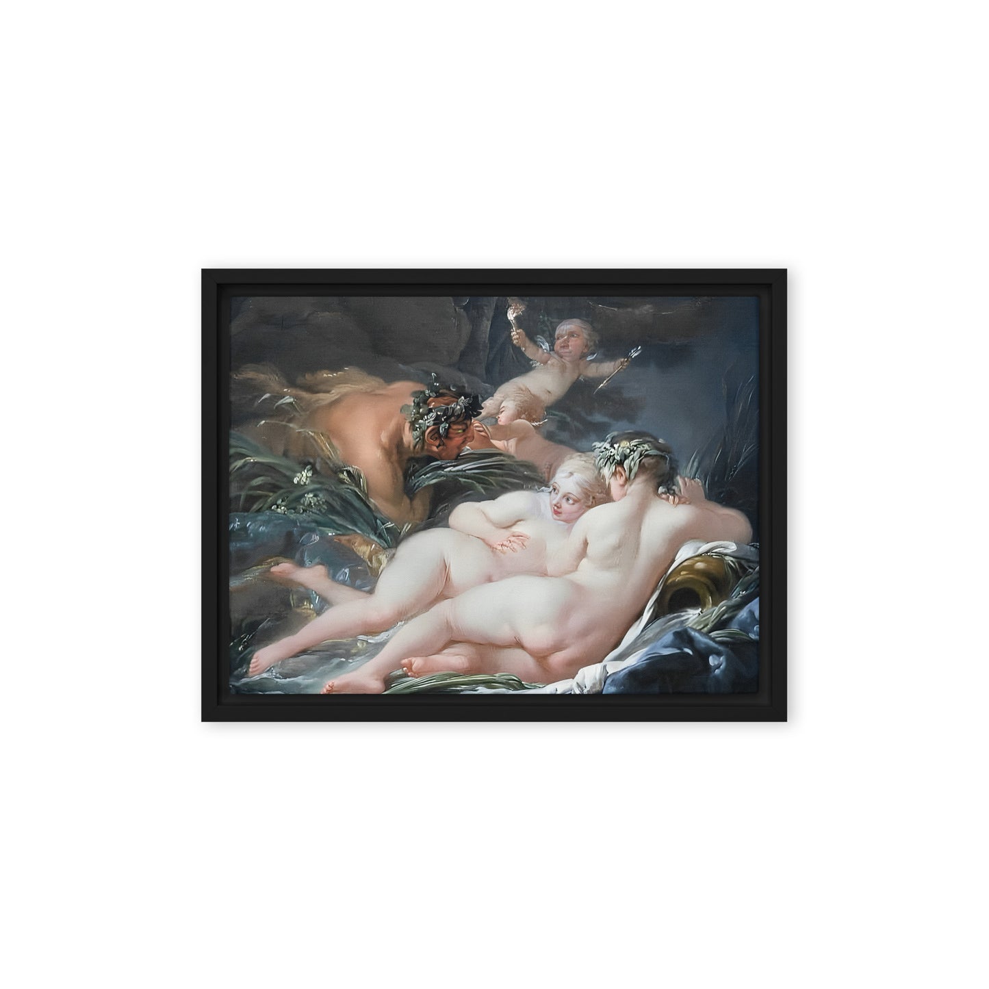 Pan And Syrinx by Francois Boucher [Framed canvas]