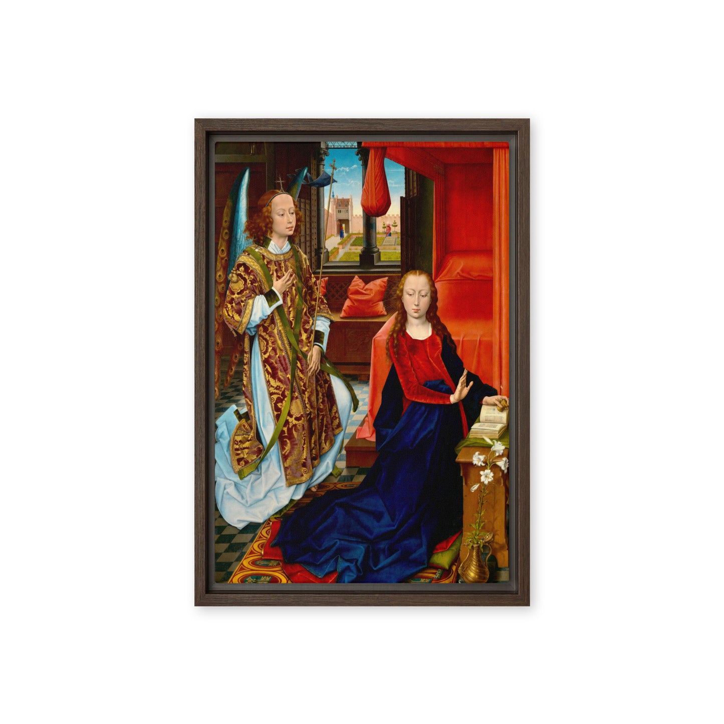 Annunciation by Hans Memling [Framed canvas]