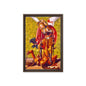 St. Michael Killing the Dragon by Josse Lieferinxe [Framed canvas]