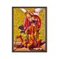 St. Michael Killing the Dragon by Josse Lieferinxe [Framed canvas]