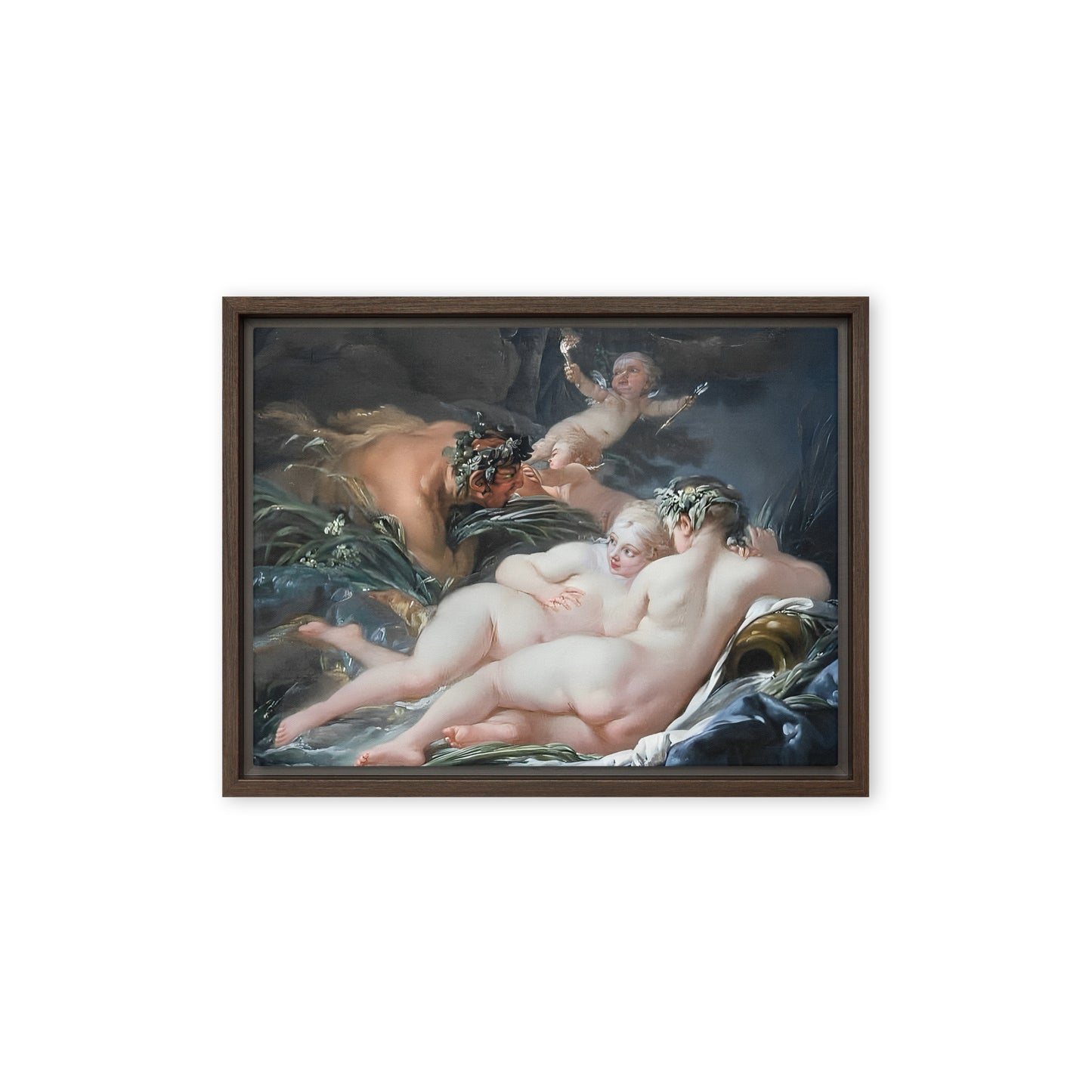 Pan And Syrinx by Francois Boucher [Framed canvas]