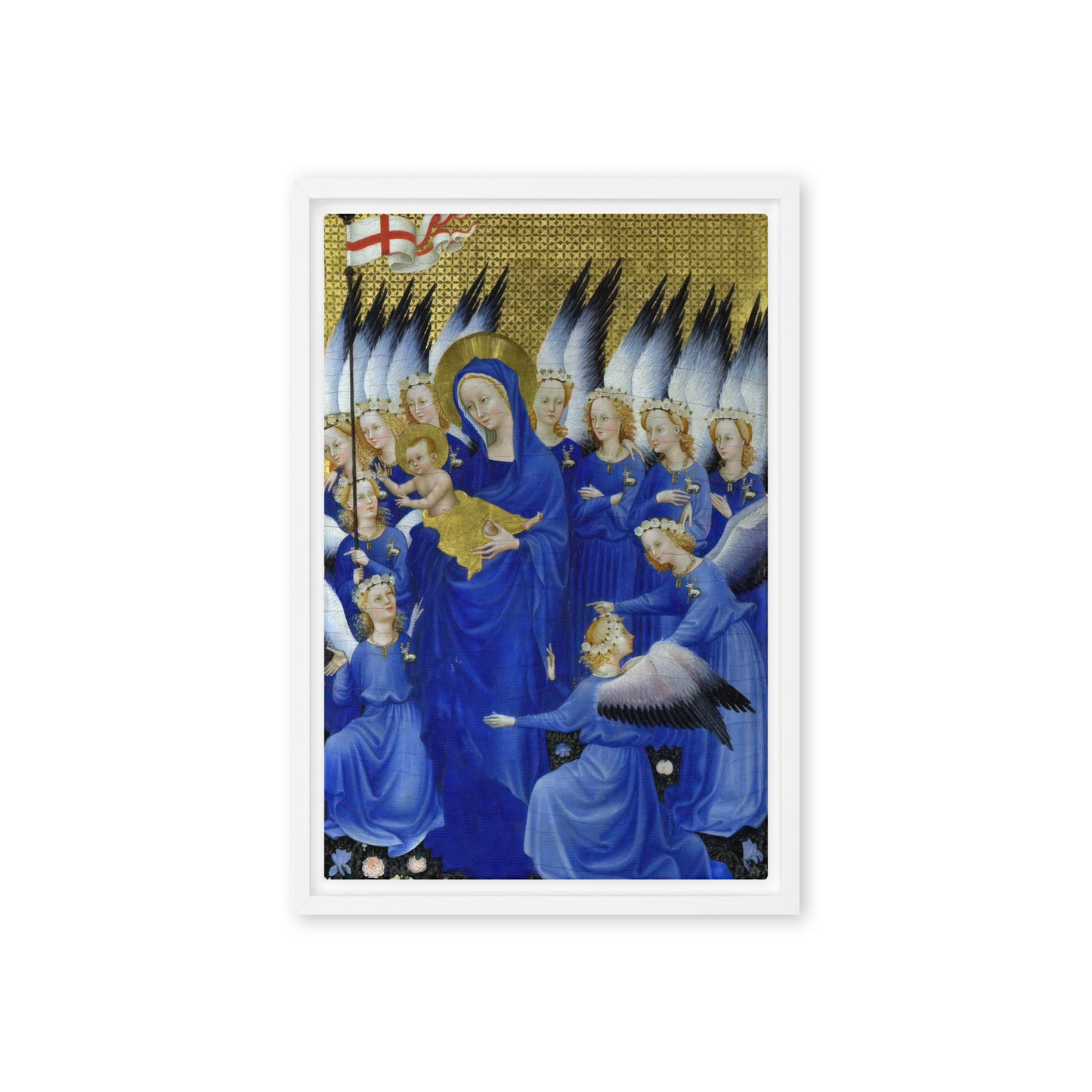 Virgin and Child with Angels by Wilton Diptych [Framed canvas]